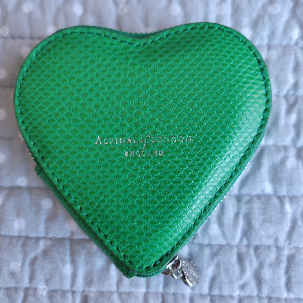 Aspinal of London Green Heart Coin Purse